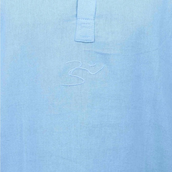 Isha life Men Sky Aum Kurta - Organic Cotton - Picture 5 of 5
